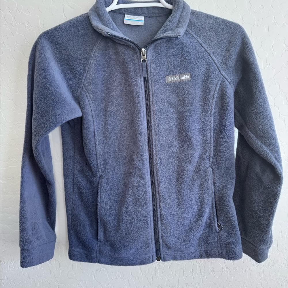 Columbia Navy Blue Full-Zip Fleece Jacket - Kids M 10-12